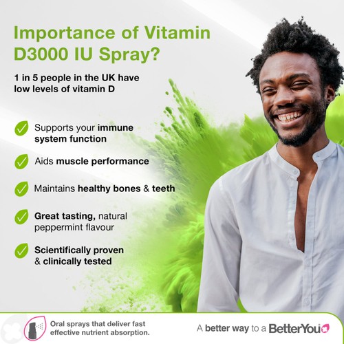 BetterYou D3000 Vitamin D Daily Oral Spray  