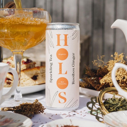 HOLOS Organic Sparkling Tea Rooibos Ginger