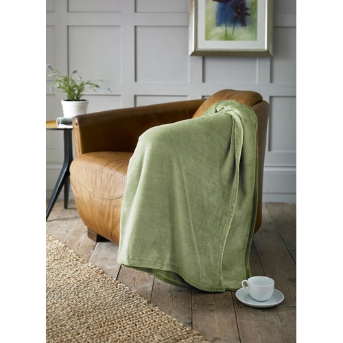 Deyongs Snuggle Touch Throw Extra Large, Sage