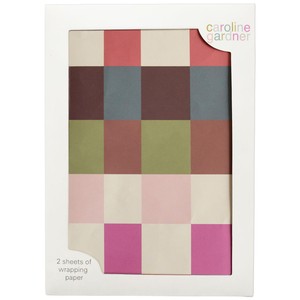 Caroline Gardner Colourful Geo Check Wrap