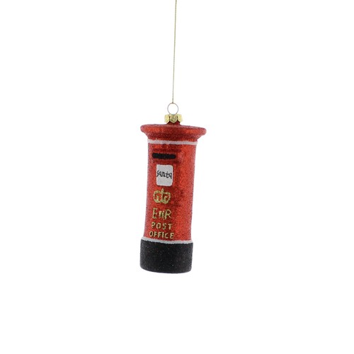 Red Glitter Postbox Decoration