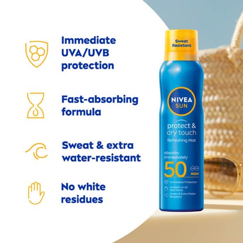 NIVEA SUN Protect & Dry Touch SPF 50 Mist Sunscreen Spray