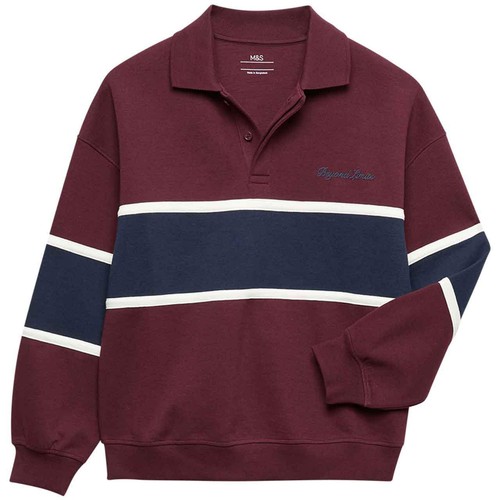 M&S Rugby Mix, 11-12 Years, Burgundy