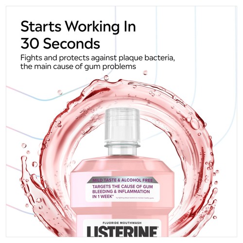 Listerine Advanced Gum Expert Milder Taste Alcohol Free Mouthwash