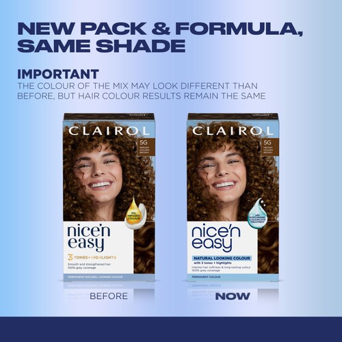 Clairol Nice'n Easy Hair Dye, 5G Medium Golden Brown