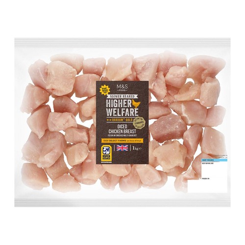 M&S Oakham Gold Diced Chicken Breast Frozen