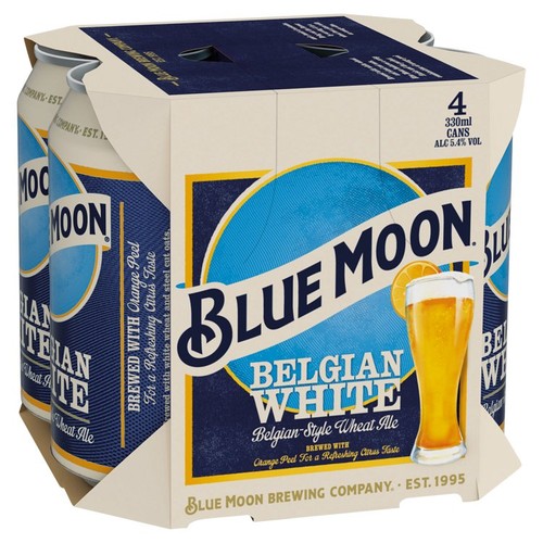 Blue Moon Belgian White American Craft Wheat Beer