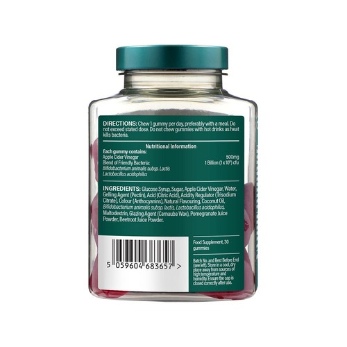 Holland & Barrett Friendly Bacteria & Apple Cider Vinegar Gummies