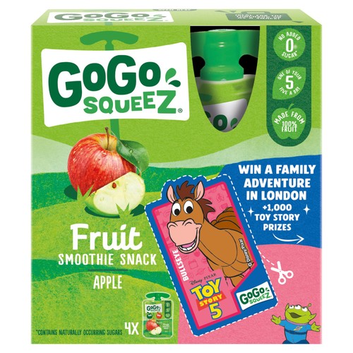 GoGo squeeZ Fruit Smoothie Snack Apple