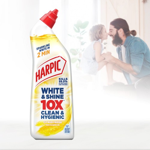 Harpic White & Shine Bleach Citrus Toilet Cleaner Gel