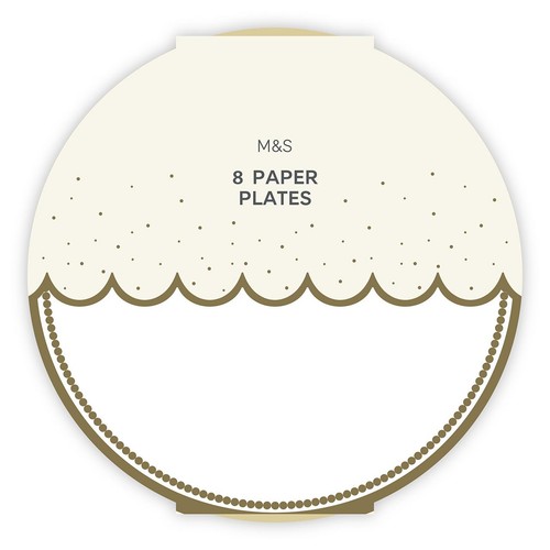 M&S White Paper Plates