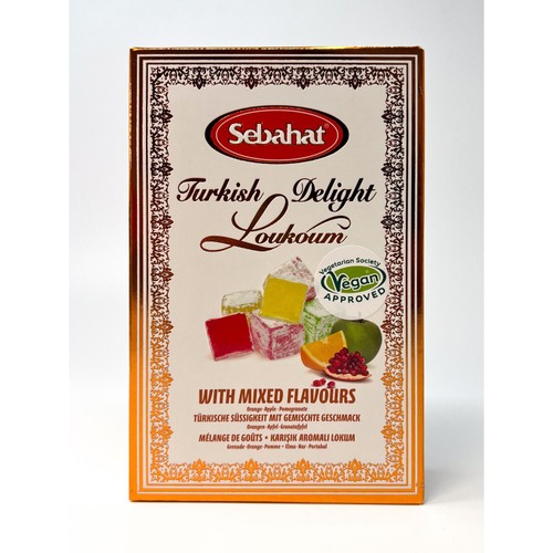 Sebahat mixed flavours Turkish delight box - orange, apple and pomegranate