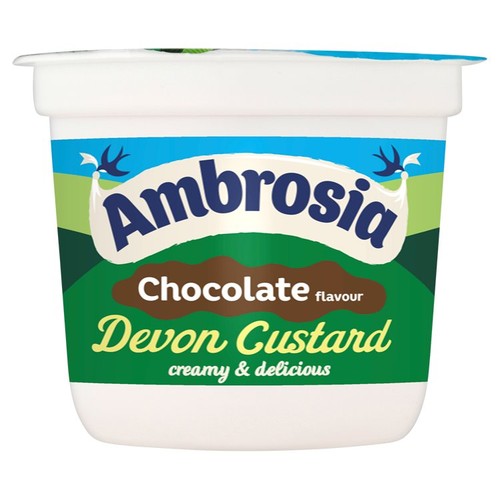 Ambrosia Chocolate Custard Dessert Snack Pot