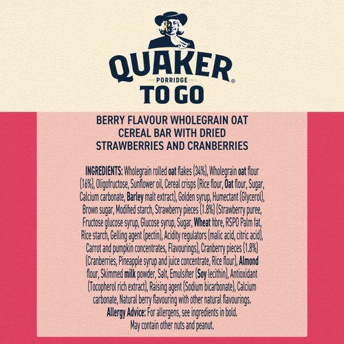 Quaker Porridge to Go Mixed Berries