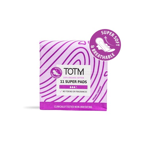 TOTM Organic Cotton Pads Super Flow
