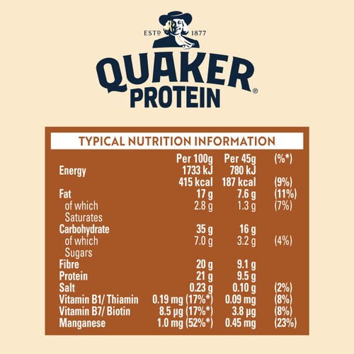 Quaker Protein Granola Chocolate Brownie with Salted Caramel