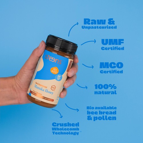 Steens MGO 400+ (UMF13+) Manuka Honey