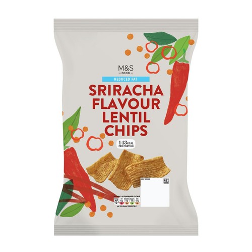 M&S Sriracha Flavour Lentil Chips