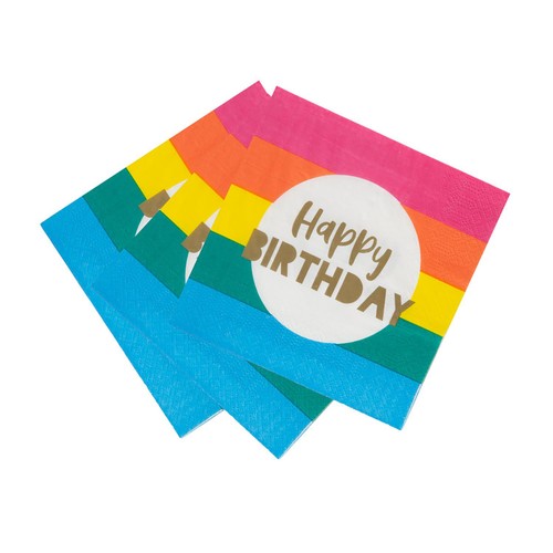 Talking Tables Rainbow Happy Birthday Napkins