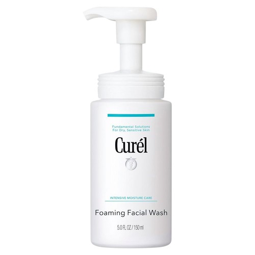 Curel Foaming Facial Wash for Dry, Sensitive Skin