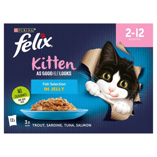 Felix As Good As it Looks Kitten Fish in Jelly Wet Cat Food