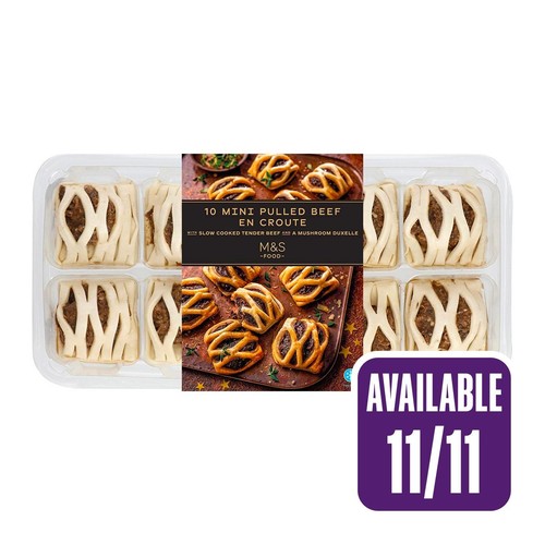 M&S Collection 10 Mini Pulled Beef En Croutes