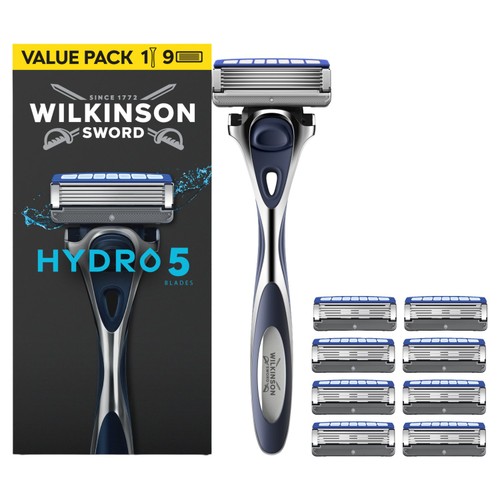 Wilkinson Sword Hydro 5 Razors for Men, Razor Handle with 9 Blade Refills
