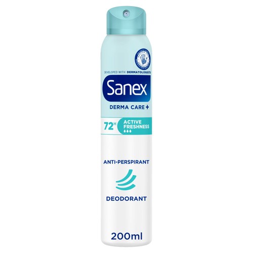 Sanex Derma Care+ Active Freshness 72-Hour Antiperspirant Spray Deodorant