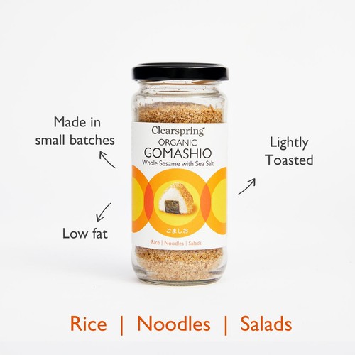 Clearspring Organic Gomashio Whole Sesame with Sea Salt