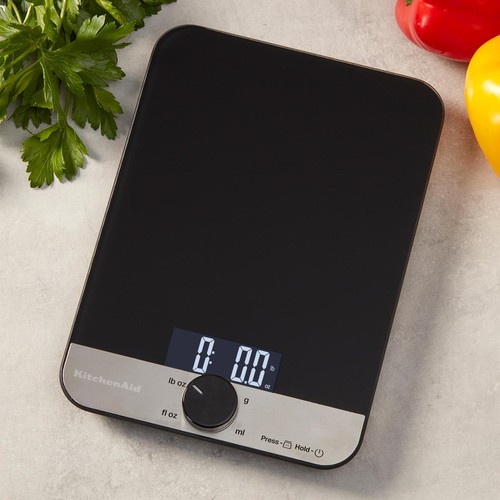 KitchenAid 11LB Digital Glass Top Kitchen Scales Black