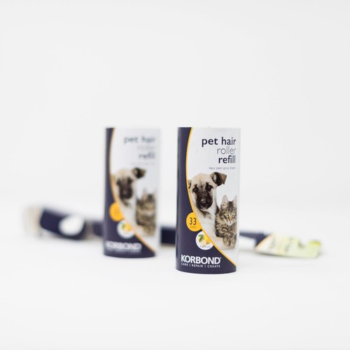 Korbond Pet Hair Roller Refill Twin Pack - 132 sheets