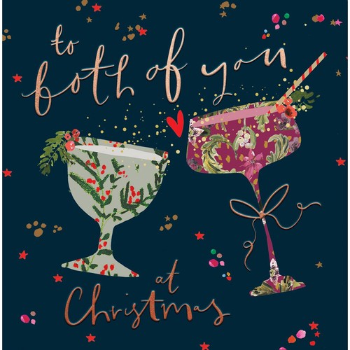 Drink Glasses Both Of You Christmas Card
