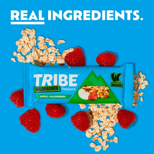 TRIBE Wildfarmed Apple and Raspberry Flapjack