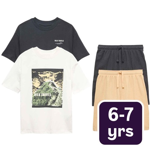 M&S Outdoor Travel Shortie, 6-7 Years, Black