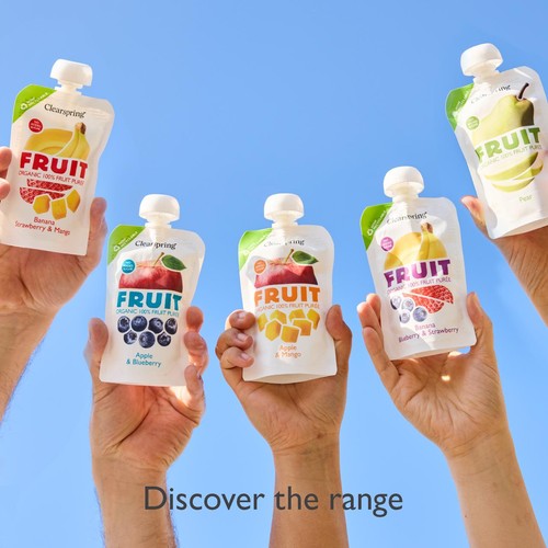 Clearspring Organic Fruit Puree Banana Strawberry & Mango