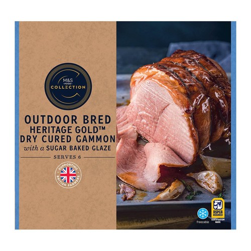 M&S Collection Heritage Gold Dry Cured Sugar Baked Glaze Gammon