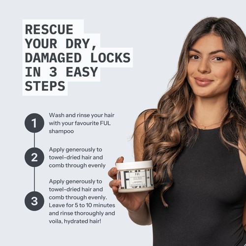 FUL Intense Moisture Hair Mask for Dry, Damaged or Curly Hair