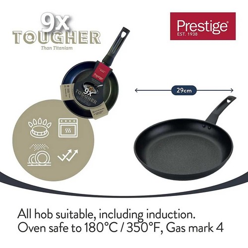 Prestige 9 x Tougher Aluminium Non Stick All Hob Frying Pan 29cm