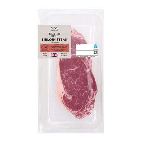 M&S 21 Day Matured Sirloin Steak