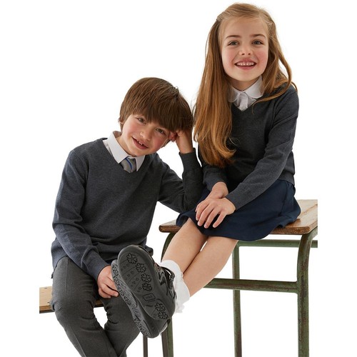 M&S Unisex 2 Pack Cotton Jumper with Stay new 13-14 Y
