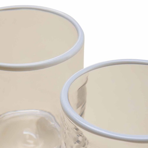 M&S Contrast Rim Tumbler Set, White
