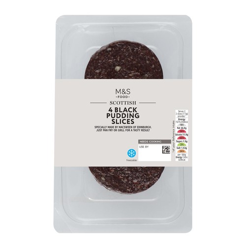 M&S 4 Black Pudding Slices