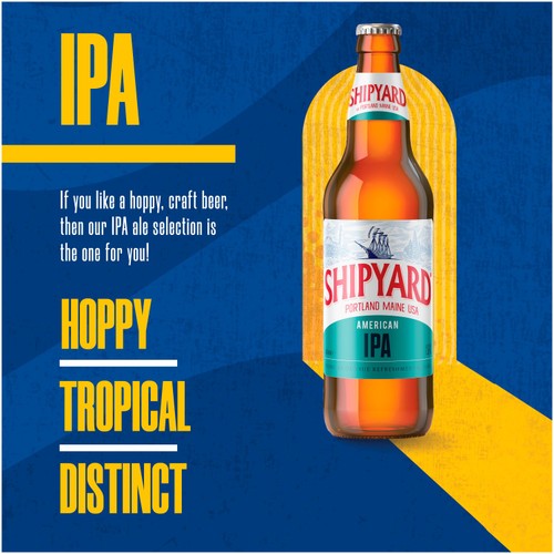 Shipyard American IPA Ale Beer Bottle