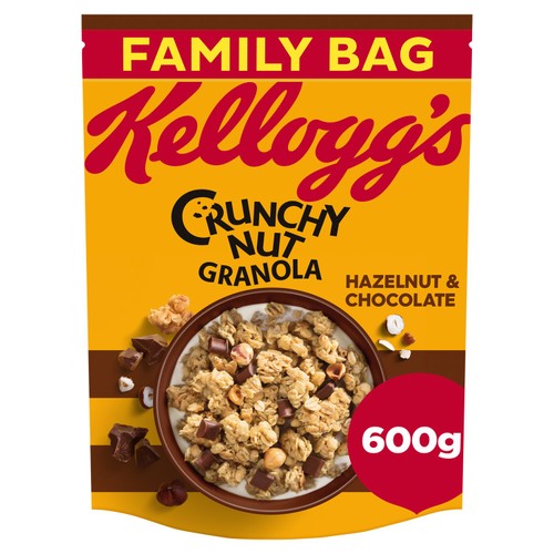 Kellogg's Crunchy Nut Hazelnut & Chocolate Breakfast Granola 