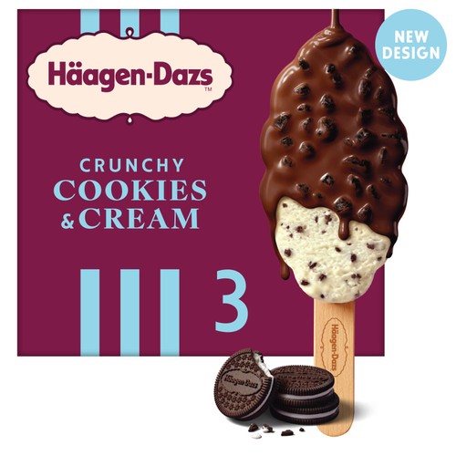 Haagen-Dazs Crunchy Cookies and Cream Ice Cream Stick