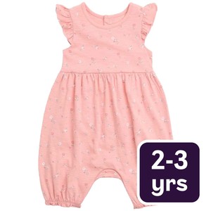 Cotton Floral Romper, 2-3 Years, Pink