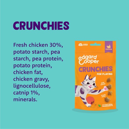 Edgard & Cooper Natural Cat Treat Crunchies with Chicken