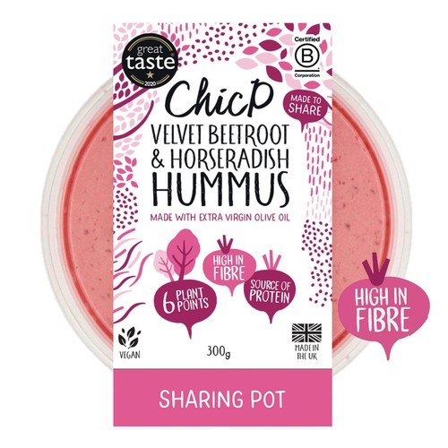 ChicP Sharing Table Velvet Beetroot & Horseradish Hummus Pot