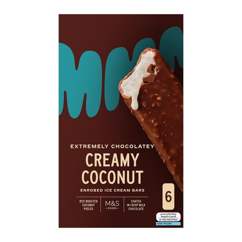 M&S Creamy Coconut Enrobed Ice Cream Bars