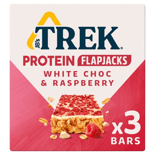 TREK White Choc & Raspberry Protein Flapjacks Multipack